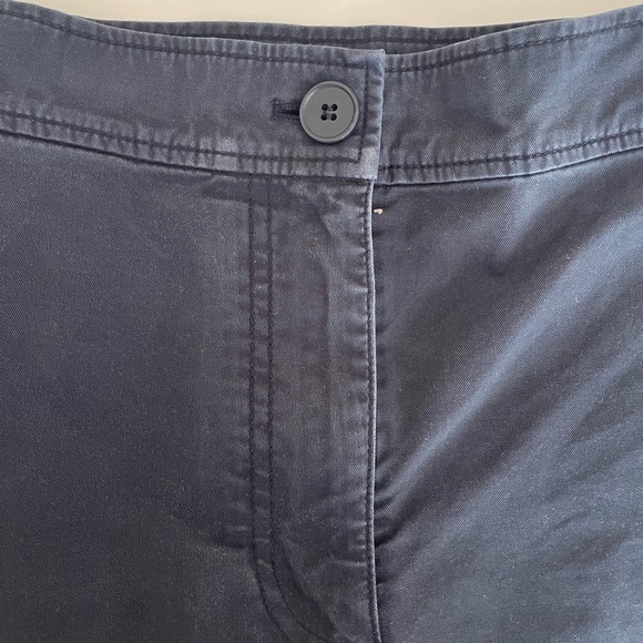 COS Wide Leg Ankle Length Navy Cotton Pants - Picture 3 of 9
